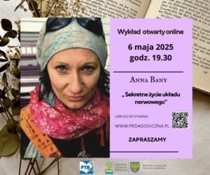 plakat zapraszający na spotkanie online