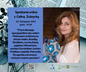 plakat informujący o spotkaniu z Celiną Zubrycką