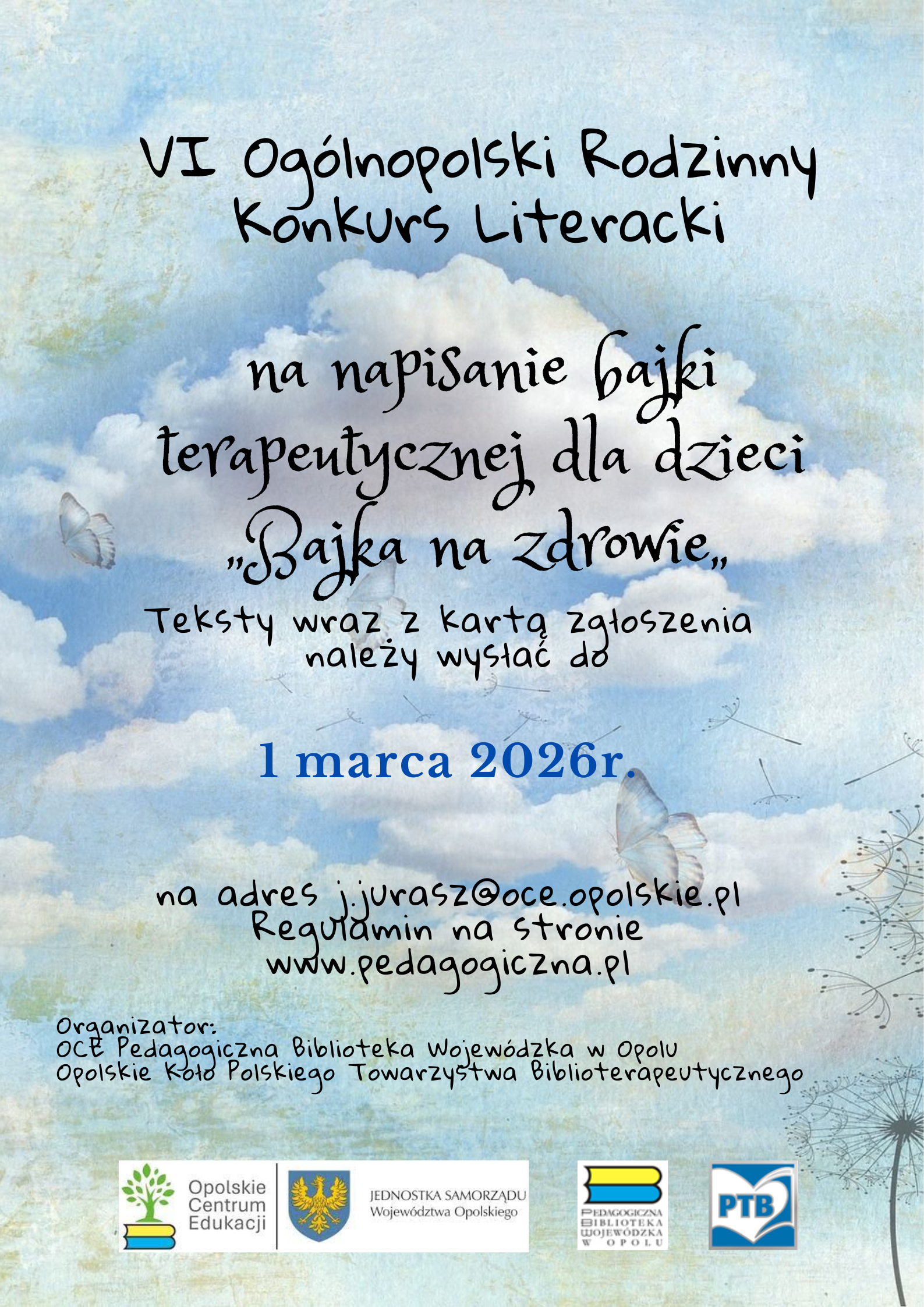 Plakat informujący o konkursie