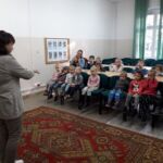 Małgorzata Łomnicka i uczestnicy zajęć