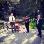 Piotr Bartela; Joanna Baran, RZPWE PBW Filia w Kluczborku; Artur Nowak, Członek Zarządu Powiatu w Kluczborku