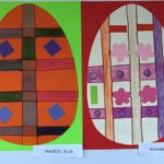 Prace plastyczne, autorzy: Maciej D., kl. 1A i Aleksandra K., kl. 1A