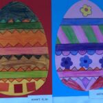 Prace plastyczne, autorzy: Adam T., kl. 1A i Justyna B., kl. 1A