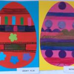 Prace plastyczne, autorzy: Oskar P., kl. 1A i Nataniel F., kl. 1A