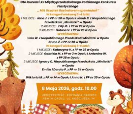 Plakat informujący o laureatach